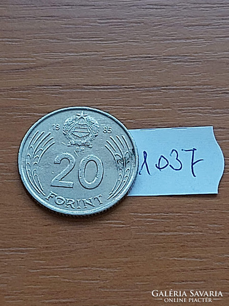 MAGYAR NÉPKÖZTÁRSASÁG 20 FORINT 1985  Réz-nikkel  1037