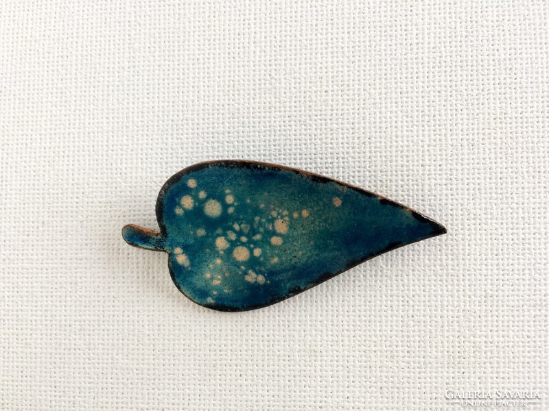 Fire enamel brooch