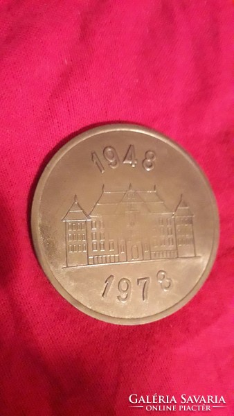 1978. The Szeged Upper Industrial School 30-year copper commemorative medal 6 cm diameter according to the pictures