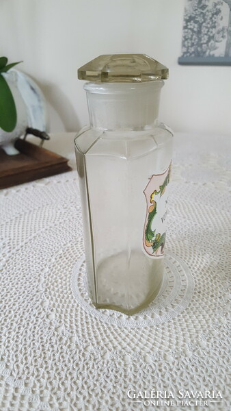 Antique pharmacy glass