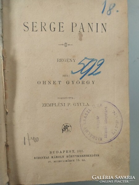 Georges Ohnet : Serge Panin 1891 (magyarul)