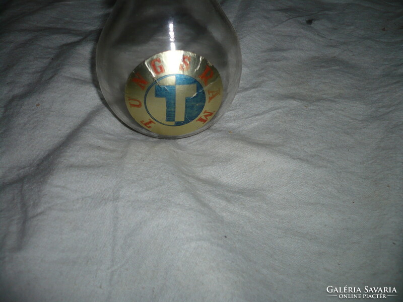 Old tungsram liqueur advertising glass bottle