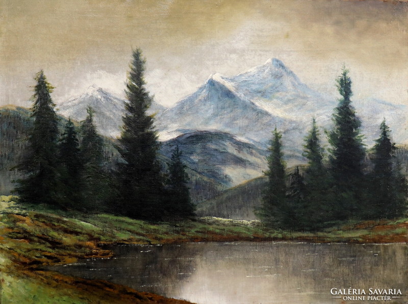 Jenő Kuszka Szepesi (igloo 1885-1948): Tatra landscape, large size, with guarantee