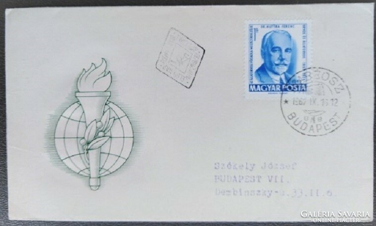Ff1930 / 1962 dr. Hutyra Ferenc stamp ran on fdc