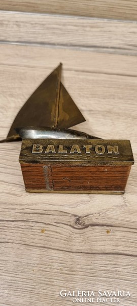 Balaton sailboat, metal and wood, specialty