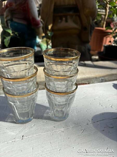 Retro  St kávéspoharak arany szegélyes kávés pohár poharak emlék nosztalgia  hagyaték