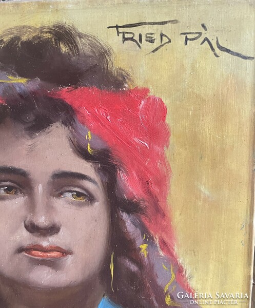 Fried pál - portrait of a gypsy girl !!! Rarity!!