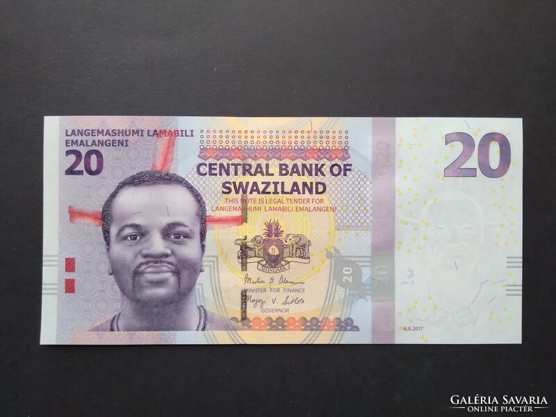 Swaziland 20 emalangeni 2017 unc