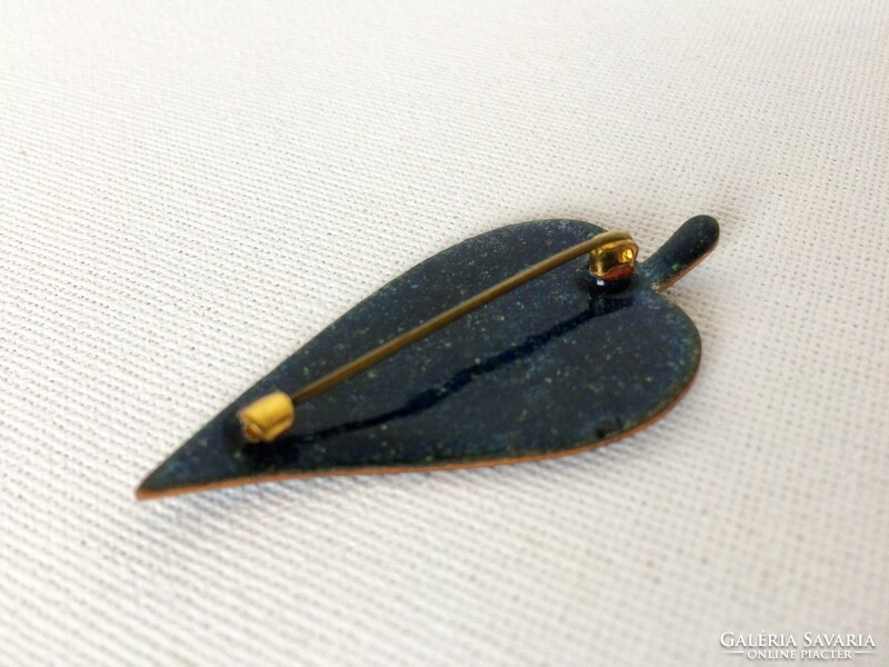 Fire enamel brooch