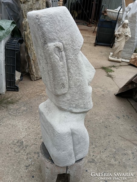Egzotikus Kerti szobor  Moai Husvét szigeti Fej  76cm  Fagyálló műkő . Nem beton !