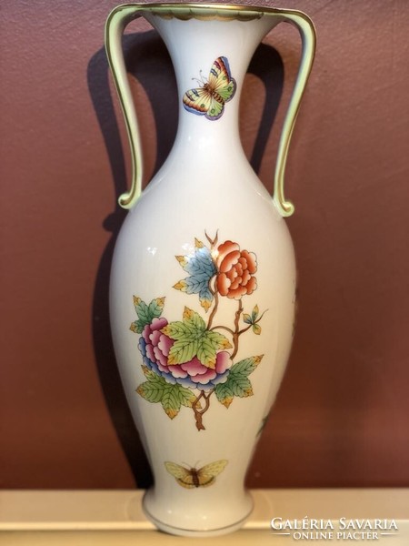 Herendi, viktória vbo patterned vase with handles