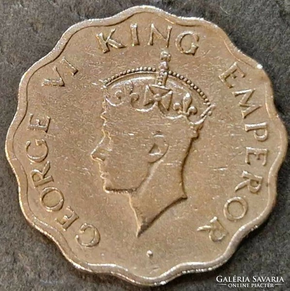 British India 1 Anna, 1947 mint mark 