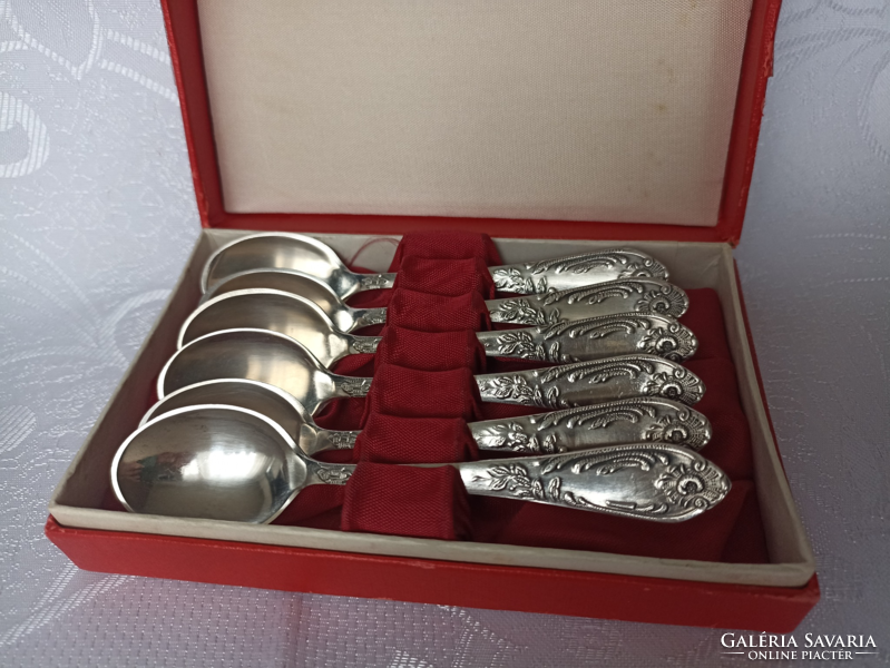 Silver plated russian mocha spoon set