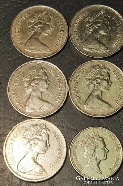 ﻿Egyesült Királyság, 10 Új penny, LOT.