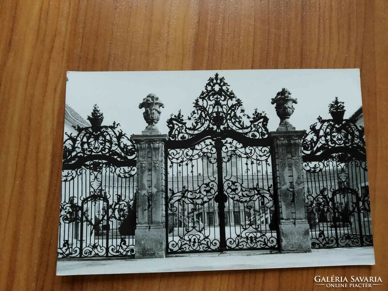 Fertőd, the castle's wrought-iron gate, post office