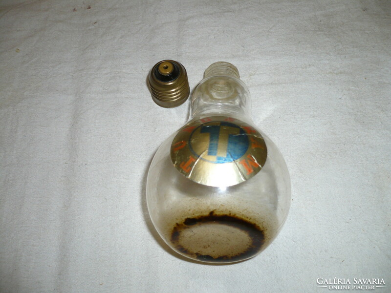 Old tungsram liqueur advertising glass bottle