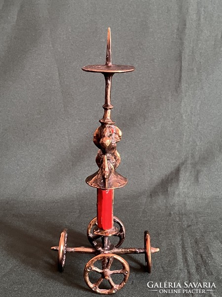 Rare muharos Louis candle holder red (f0016)