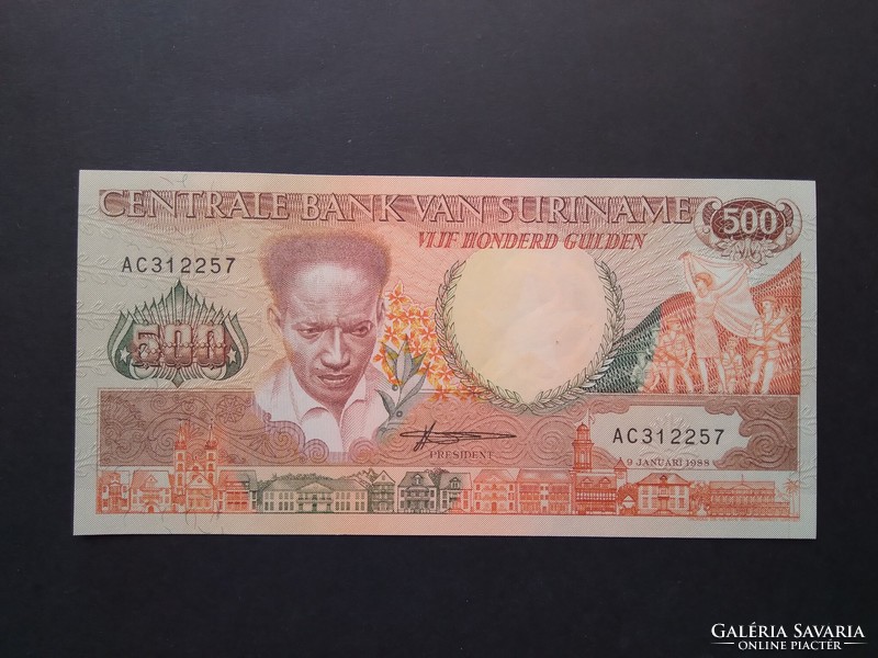 Suriname 500 guilders 1988 oz