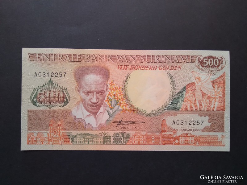 Suriname 500 Gulden 1988 Unc