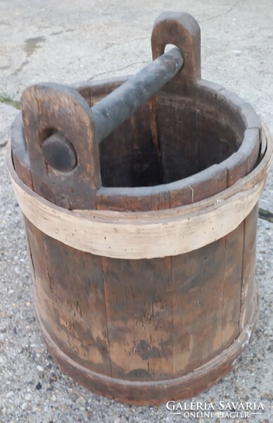 Antique vat of water barrel