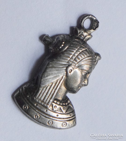 Silver pendant with Cleopatra hallmark, Zsuzsu, Egyptian 17 x 12 x 3 mm + ring