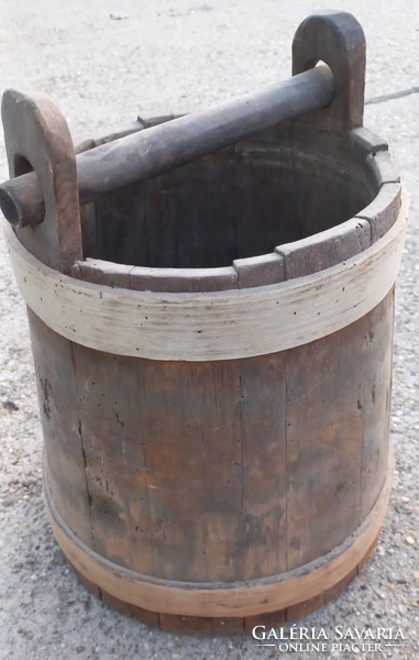 Antique vat of water barrel