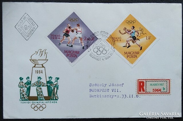 Ff2076-85 / 1964 Olympics - Tokyo stamp series ran on fdc