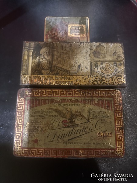 3 antique cigarette boxes for sale as a collection! Price: 14.000.-/3pcs
