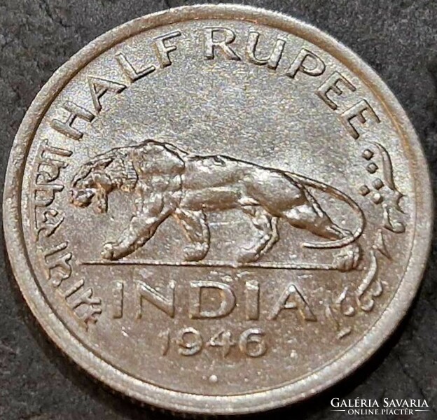 British India, ½ Rupee, 1946.