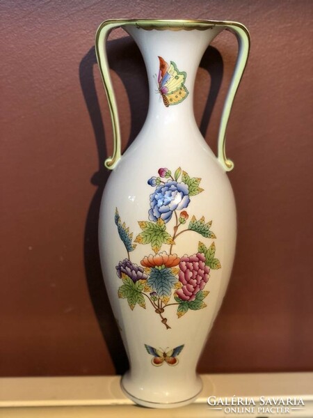 Herendi, viktória vbo patterned vase with handles