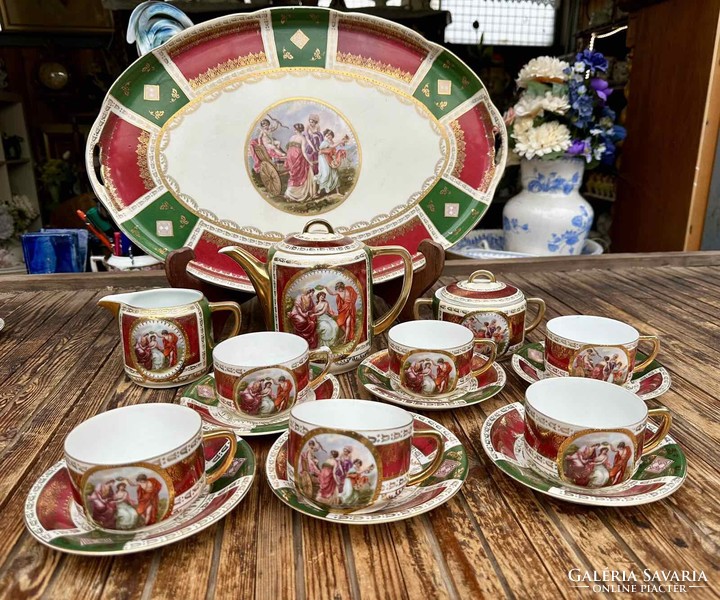 Beautiful porcelain tea set marked: oepiag