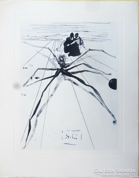 Salvador dali: divine play - purgatory - etching with certification