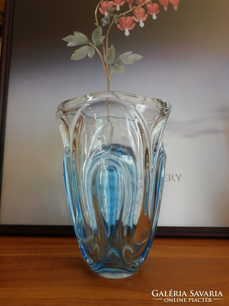 Rudlof schröter sklo union mid century glass vase