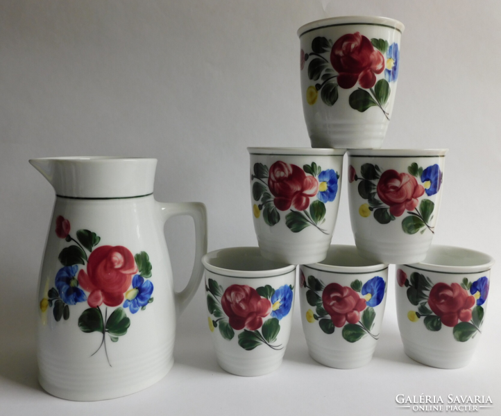 Lilien hand painted drinking set - 70s