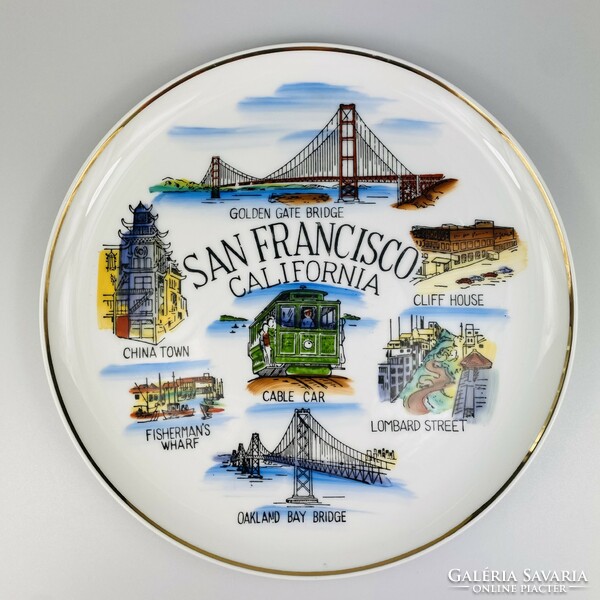 Porcelain souvenir / memory plate - San Francisco California
