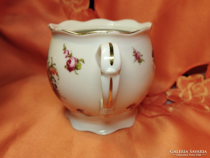 Antique two-handled porcelain sugar bowl, vase