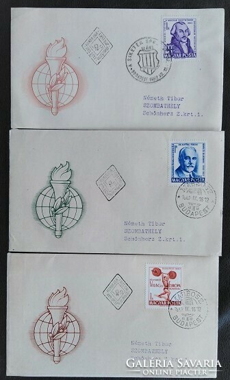 FF1922-33 / 1962 Évfordulók  - Események bélyegsor FDC-n futott