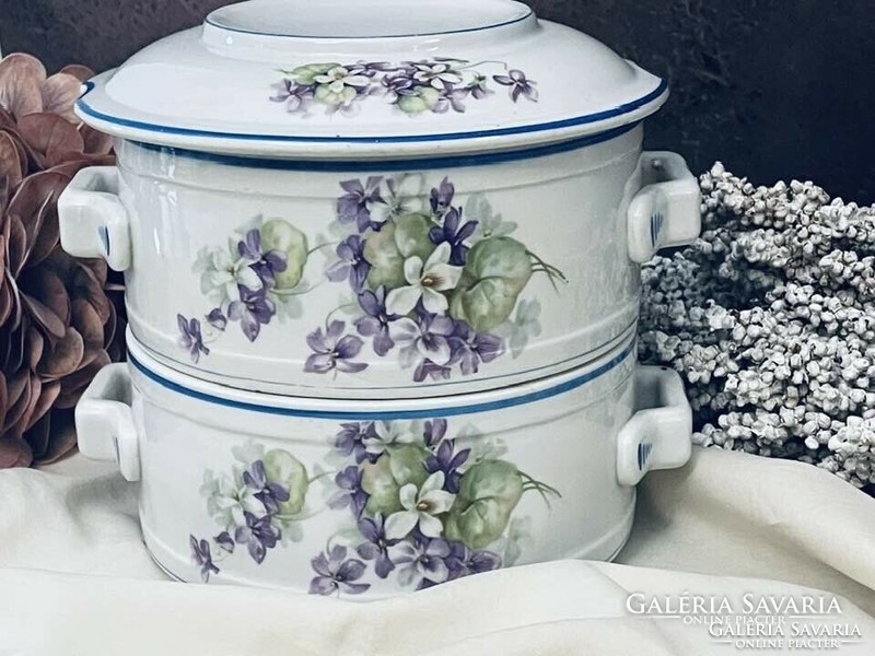 Porcelain food barrel with lid