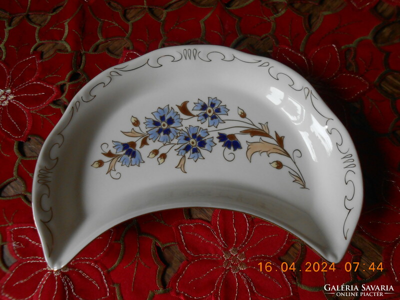 Zsolnay cornflower pattern bone plate