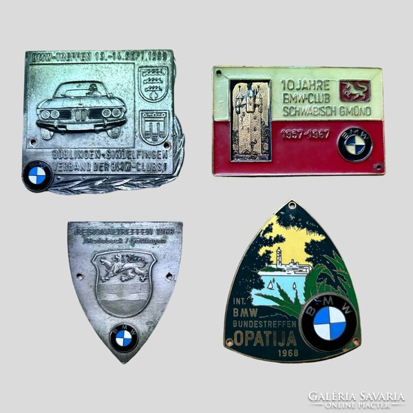 Extremely rare !!! Bmw club emblem collection vintage fire enamel painted enamel silver and gold