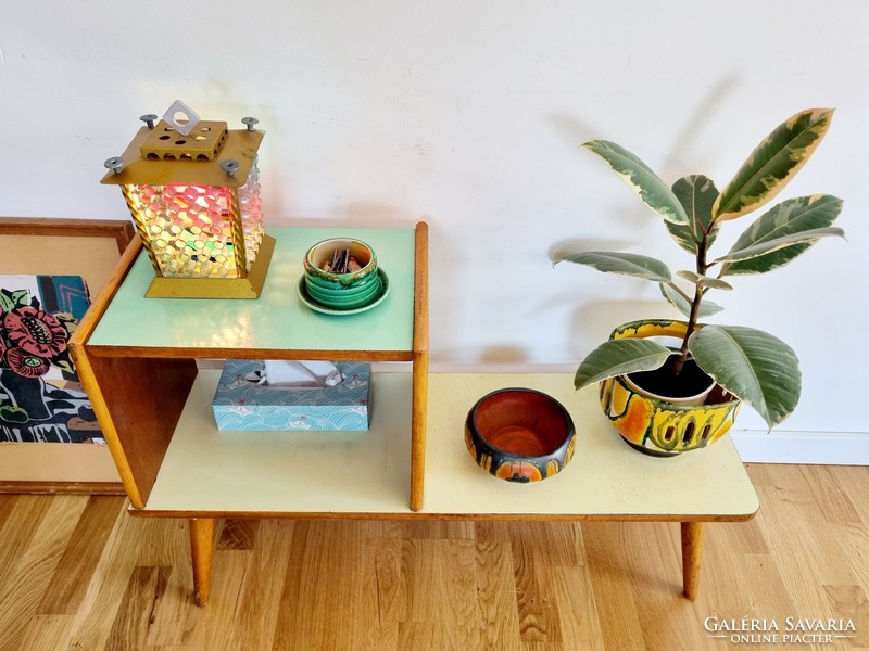 Retro colorful shelf, table, storage
