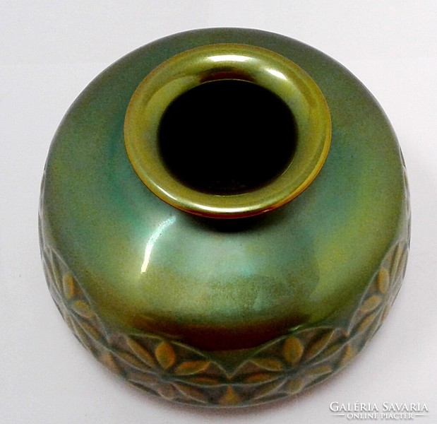 Zsolnay eozin porcelain vase (zal-r83495)