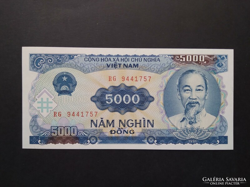 Vietnám 5000 Dong 1991 UNC