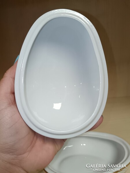 Hollóházi porcelán tojás bonbonier