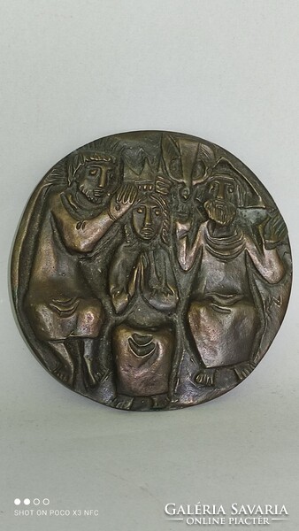 Mid century egino weinert germany marked original bronze wall decoration plaque rarity