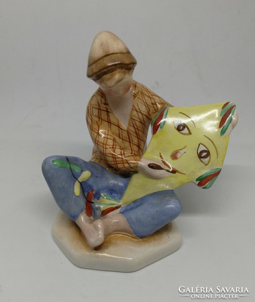 Stunning ceramic kite boy!