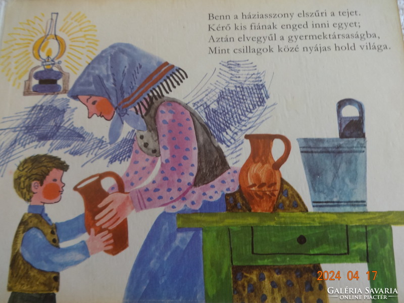 It's evening, it's evening - hardback old storybook with pages by Károly Reich (1981)