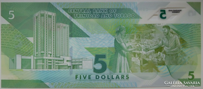 Trinidad & Tobago 5 dollár 2020 UNC Polymer