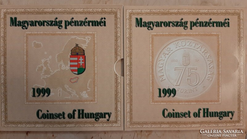 Coins of Hungary 1999 in a decorative case circulation line