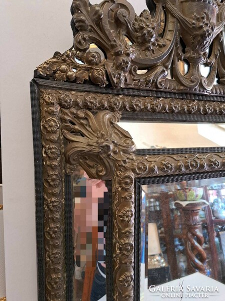 Antique copper veined wall mirror 1850-1880